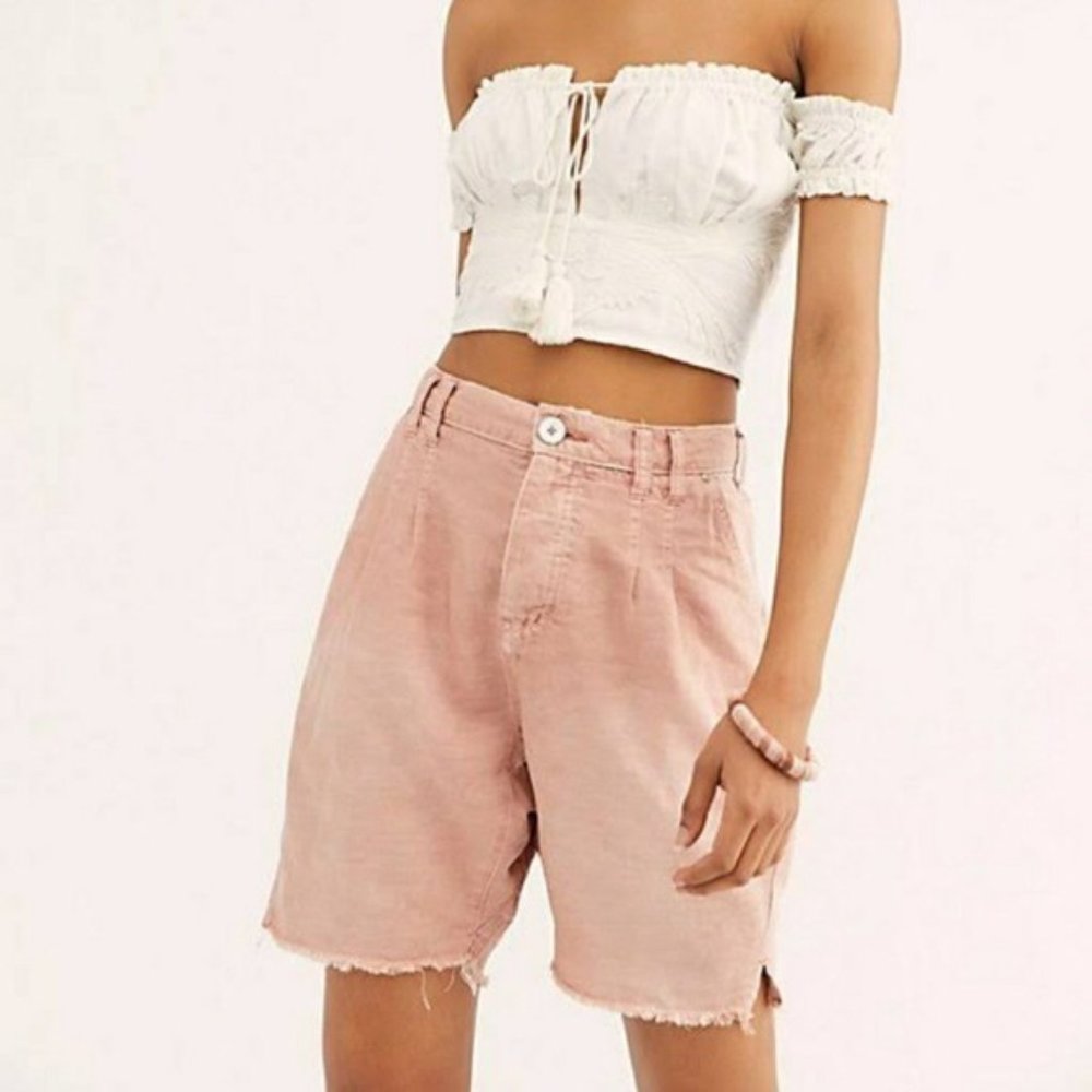 Free People Women’s Utility Braided Rose Shorts - Picture 1 of 16